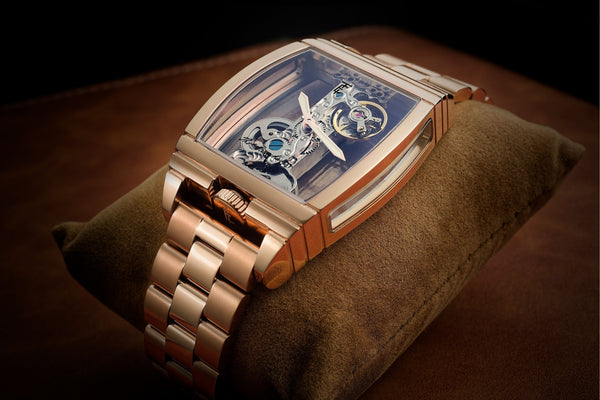 A Thomas Earnshaw Manual Wind Watch with  a Transparent Dial