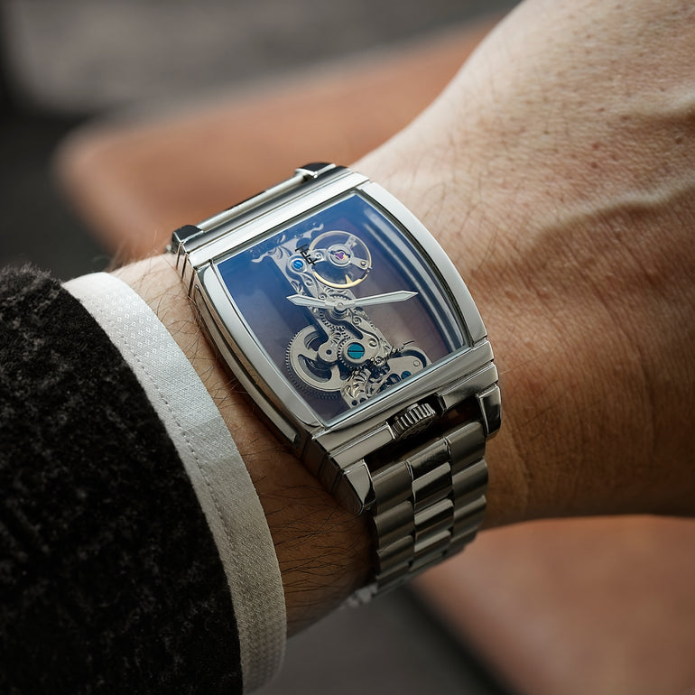 Thomas Earnshaw Orologio Uomo Discovery Wolver Bridge ES-8299-44 - Automatico Scheletro, Cassa Botte Acciaio 36mm, Cinturino Pelle - 3