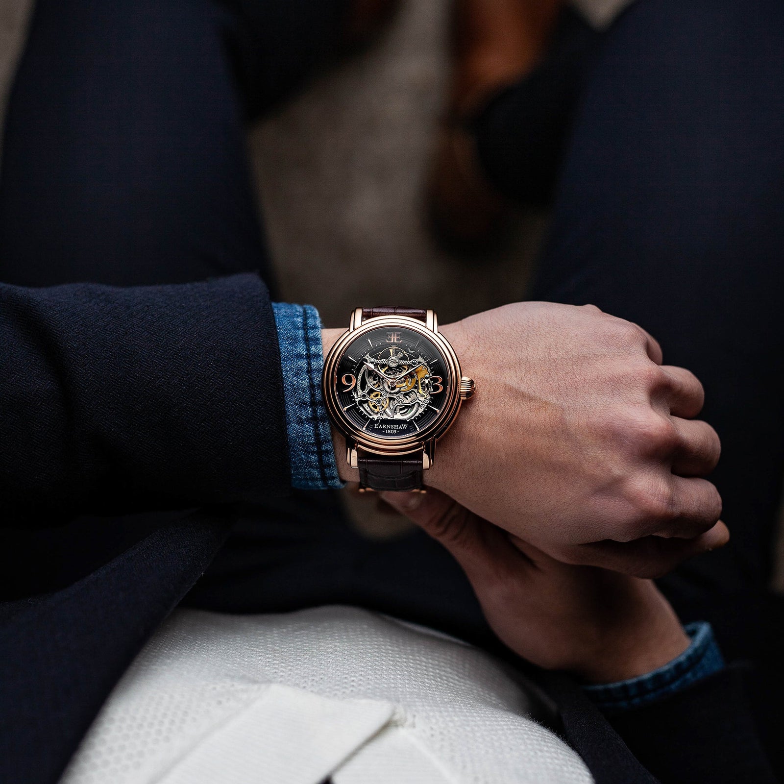Brandy Rose Gold | Longcase Grande Skeleton Automatic