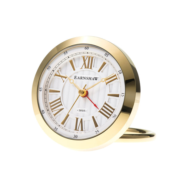Gold White Table Clock